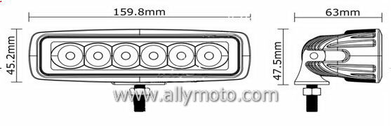 18W Cree LED Driving Light Work Light 1017